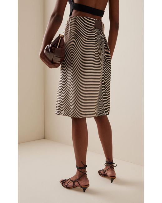 Niccolò Pasqualetti Multicolor Chimera Belted Printed-Silk Midi Skirt