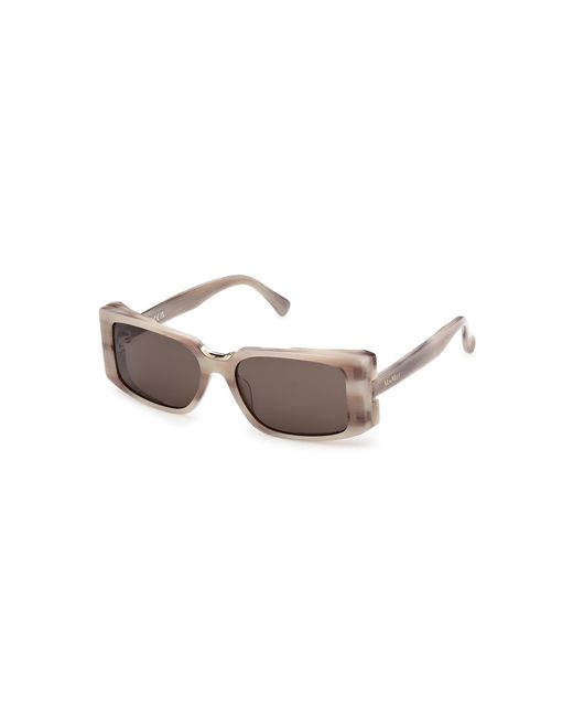 Max Mara Gray Square-Frame Acetate Sunglasses
