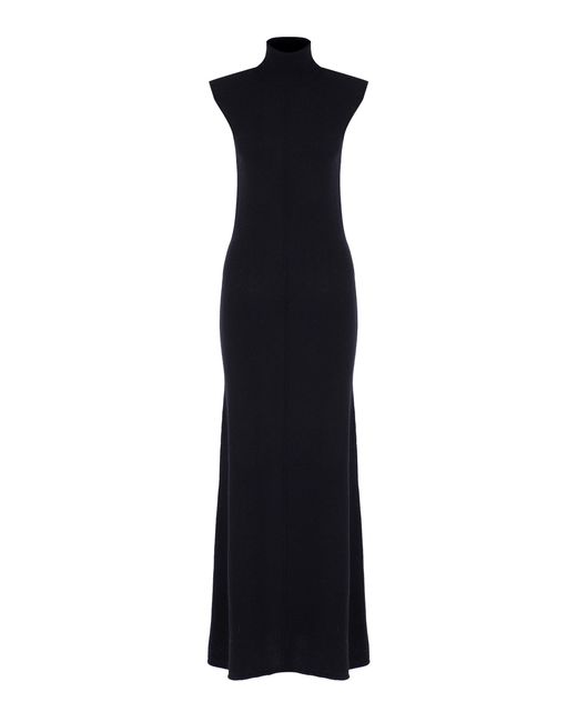 Zeynep Arcay Black X Camille Charrière Wool-Cashmere Maxi Dress