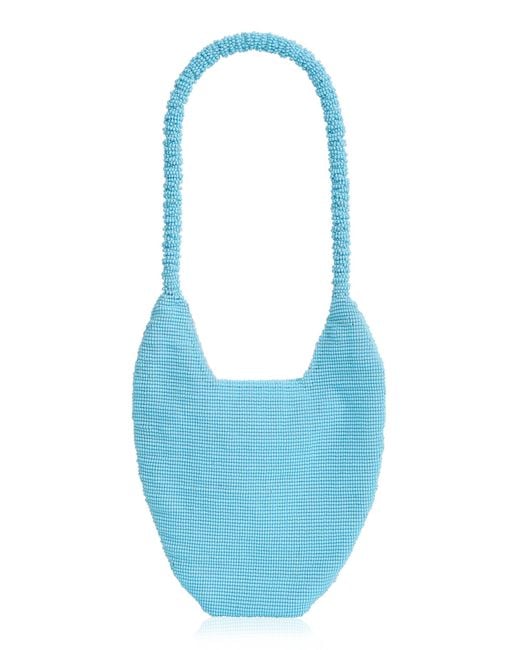 LIKE A BIRD Blue Alva And Pool Beaded Shoulder Bag