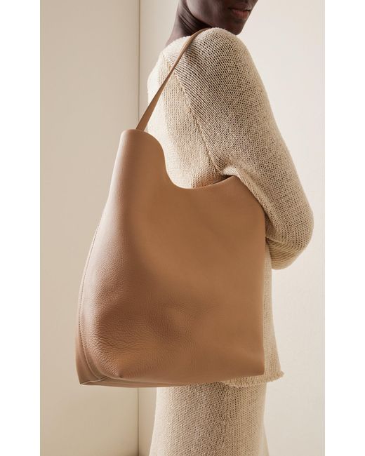 The Row Brown Large Park N/s Leather Tote Bag