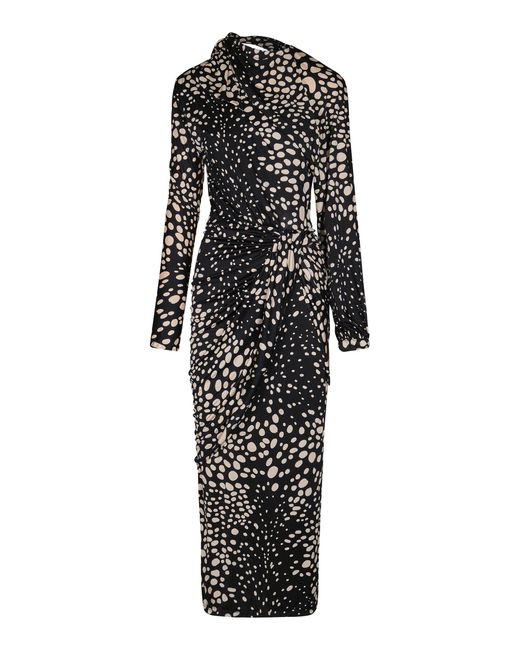 Johanna Ortiz Black Forest Texture Printed Maxi Dress