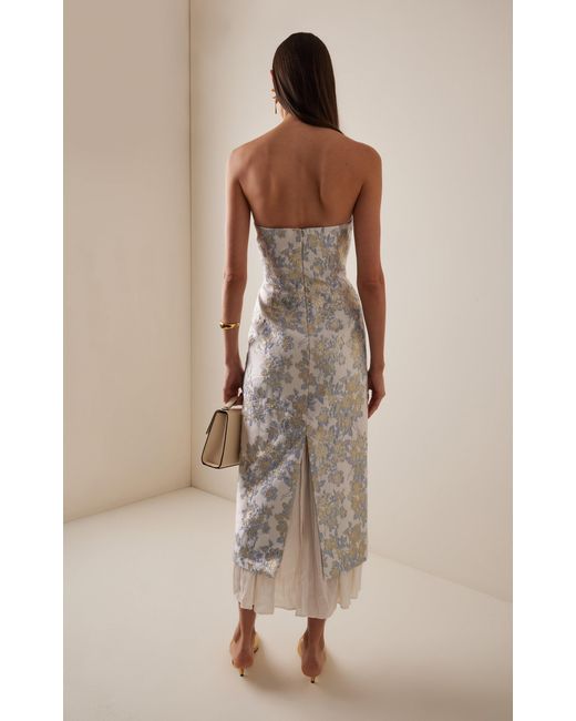 anna quan aelin strapless brocade midi dress Anna Quan Aelin dress by Anna quan