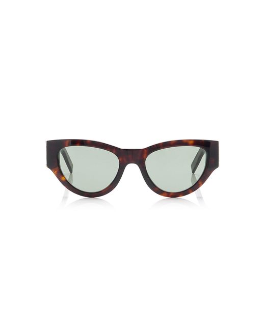 Saint Laurent Brown Cat-eye Tortoiseshell Acetate Sunglasses