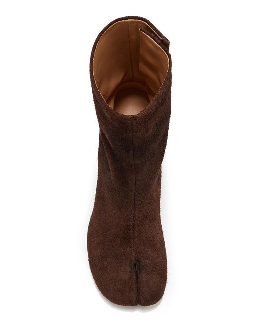 Maison Margiela Brown Tabi Suede Ankle Boots