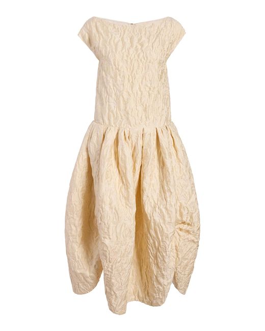 Khaite Natural Polmera Cloque Jacquard Maxi Dress