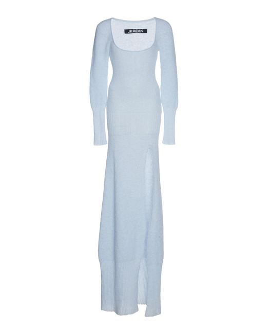 Jacquemus Blue Dao Stretch-knit Maxi Dress