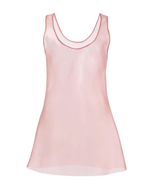 Kallmeyer Pink Arlo Sheer Silk Tank Top