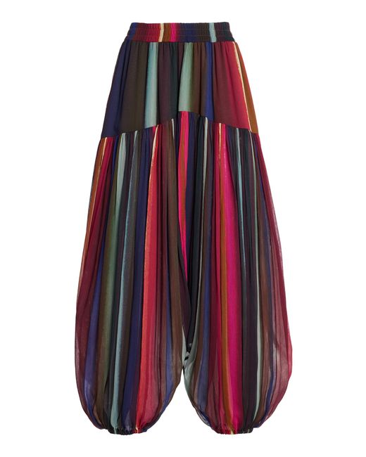 Christopher John Rogers Red Louie Stripe Balloon Pants