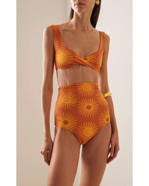 Cala De La Cruz Orange Scarlett Bikini Bottom