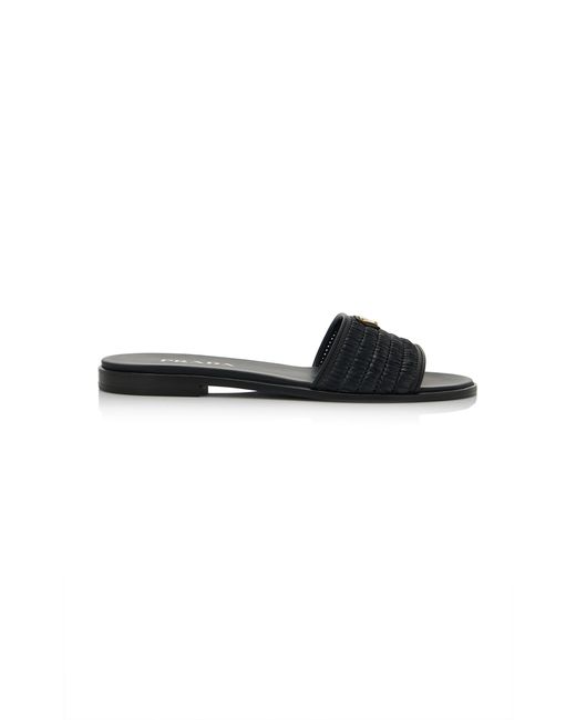 Prada Black Crocheted Sandals