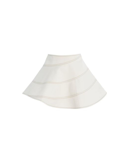 K.ngsley White Calliope Denim Skirt