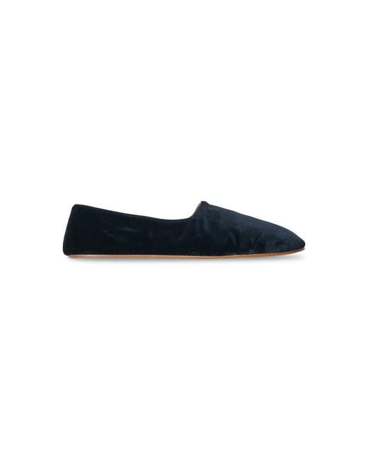 The Row Black Ponti Cotton Slippers