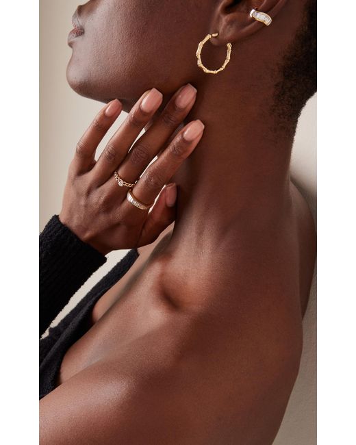 Anita Ko Metallic 18k Yellow Gold Diamond Chain Link Ring