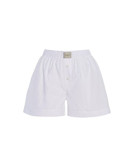 Comme Si White La Classica Cotton Poplin Boxer Shorts