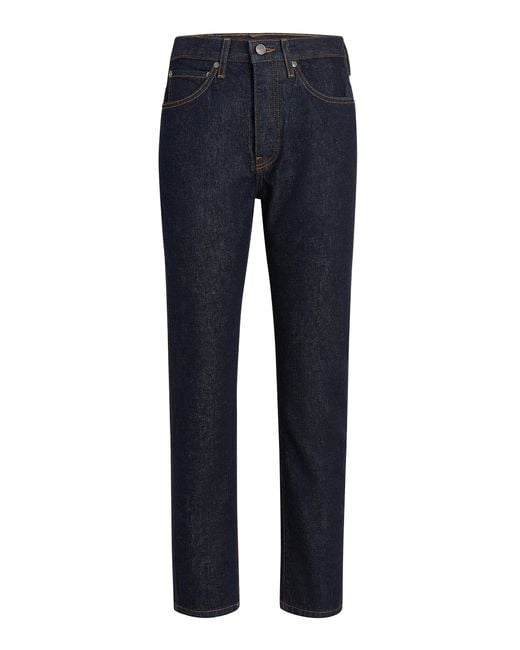Khaite Blue Finley Rigid Mid-Rise Slim-Leg Jeans