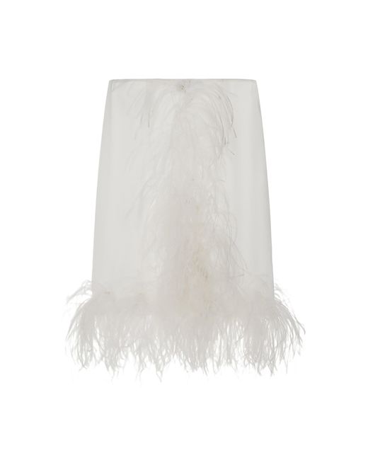 16Arlington White Flora Midi Skirt