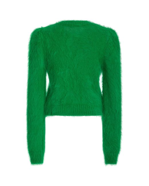 Ulla Johnson Aisha Fuzzy Angora-blend Knit Cardigan in Green | Lyst