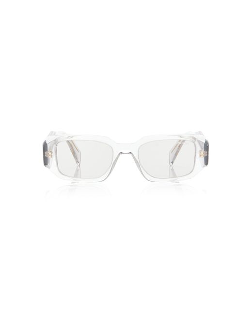 Prada Gray Symbole Square-frame Acetate Sunglasses