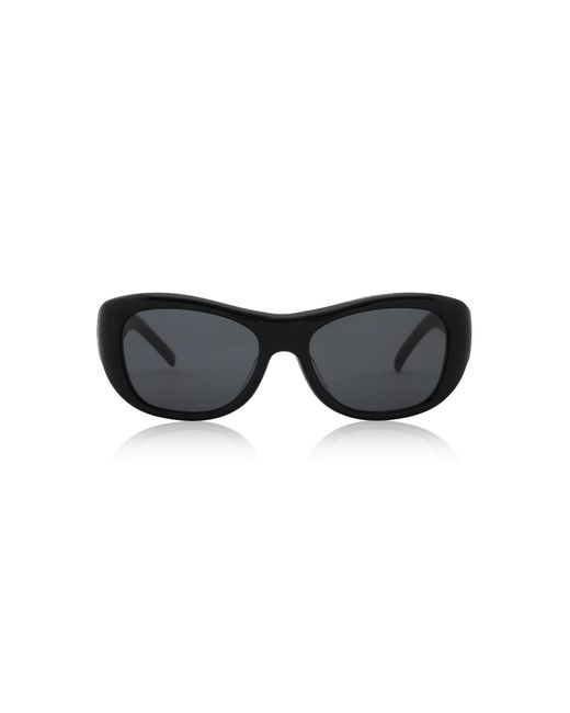 St. Agni Black 90S Square Sunglasses
