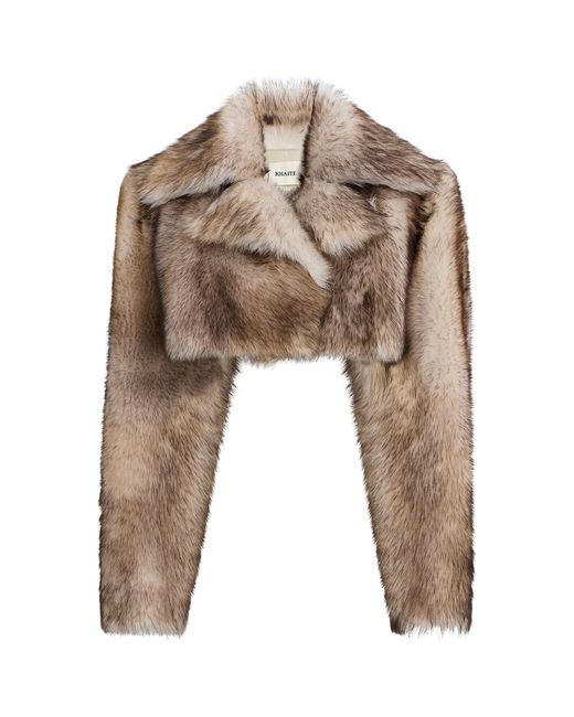 Khaite Natural Stallone Cropped Shearling Jacket