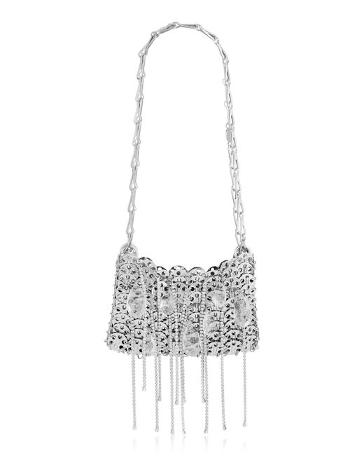 Rabanne White 1969 Nano Bag With Fringe