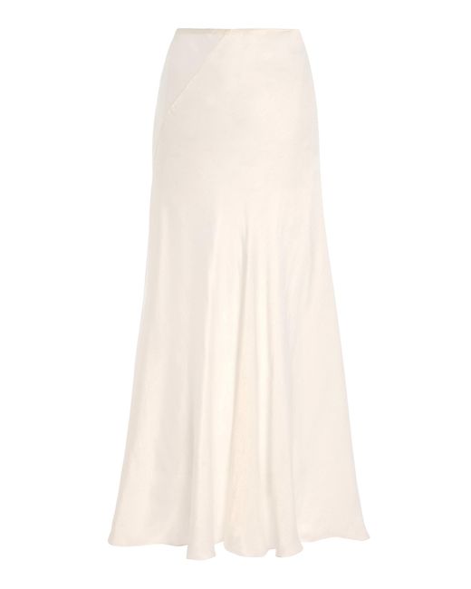 The Row White Luce Cupro Maxi Skirt