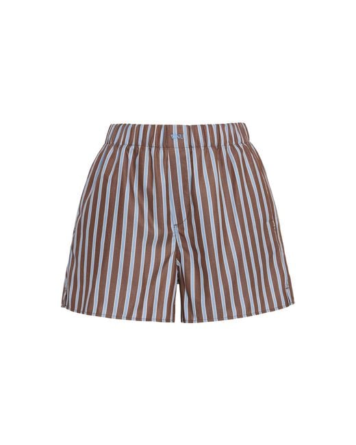 With Nothing Underneath Red Exclusive The Boxer Striped Shorts