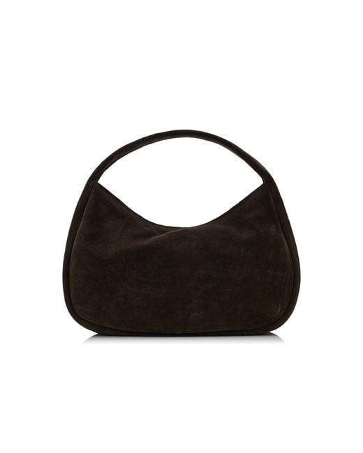 St. Agni Black Large Suede Bon Bon Bag