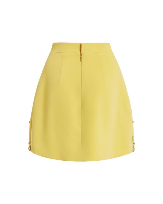 Zuhair Murad Yellow Crystal-embellished Cady Mini Skirt