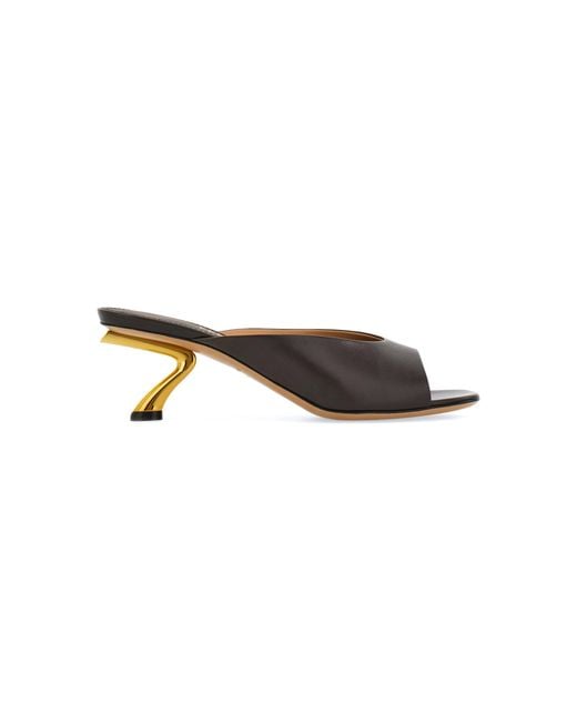 Ferragamo Brown Igea Leather Mules