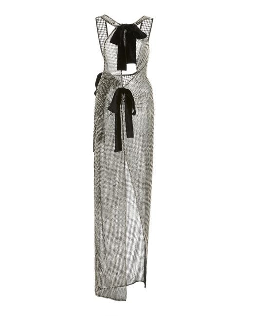 Tom Ford Metallic Bow-embellished Chainmail Dress