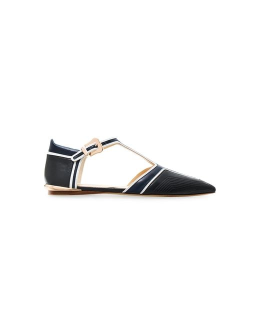 Gabriela Hearst Black Leya Moto Flat
