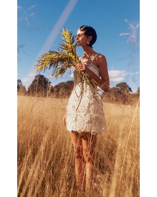 leo lin lace dress LEO LIN - Caroline Lace Short Sleeve Midi Dress