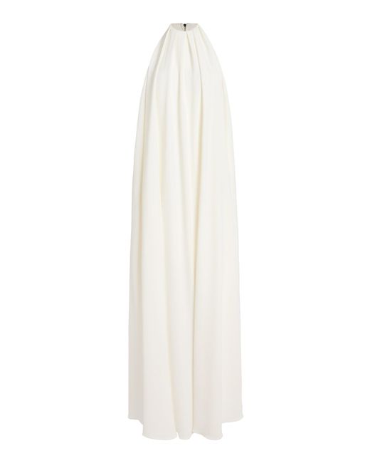 Givenchy White Draped Crepe Gown