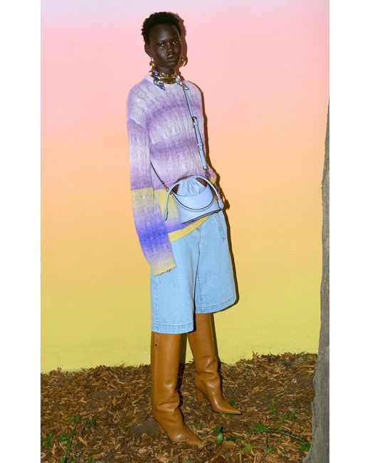 Etro Purple Oversized Cable-knit Sweater
