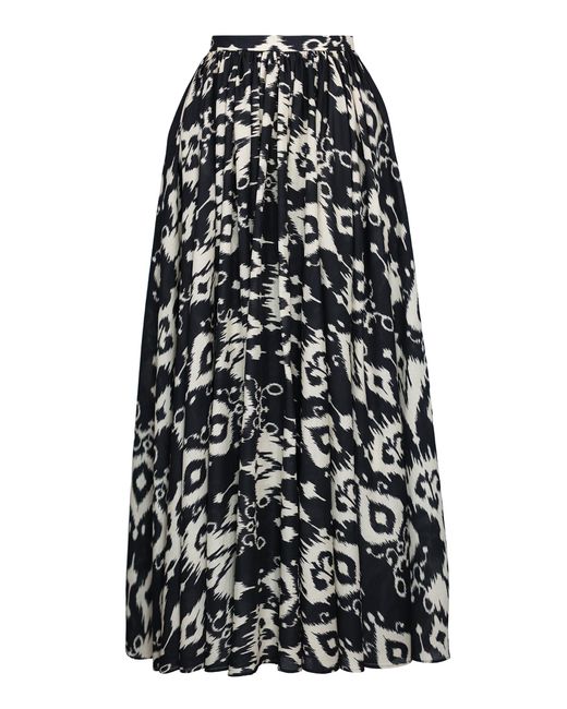 Lena Hoschek White Vittoria Cotton Maxi Skirt
