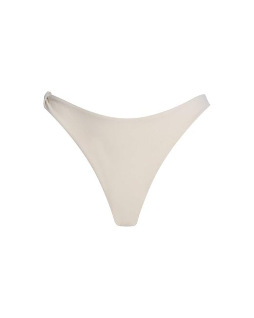 Ziah White Twisted Bikini Bottom