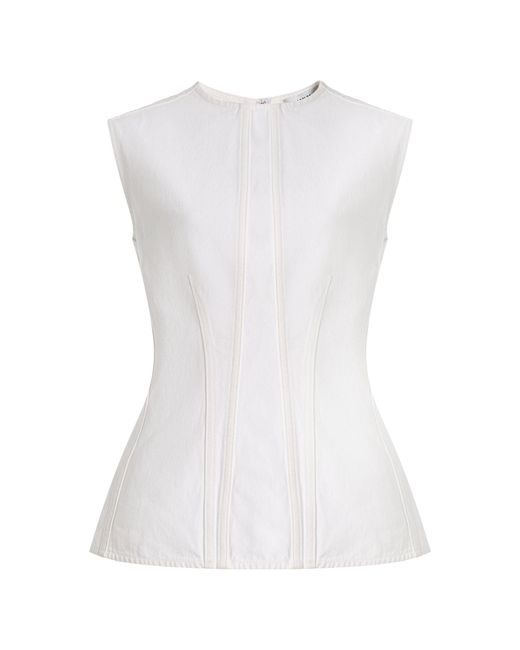 Agolde White Corbin Denim Top
