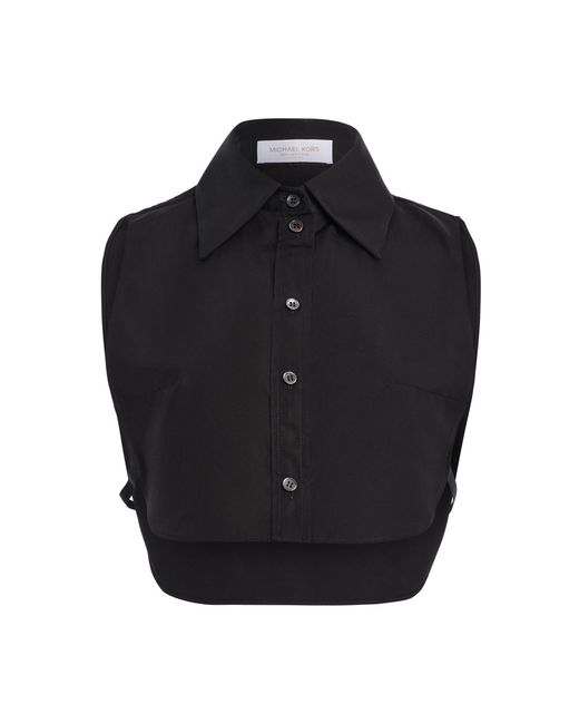 Michael Kors Black Dickey Cotton Top