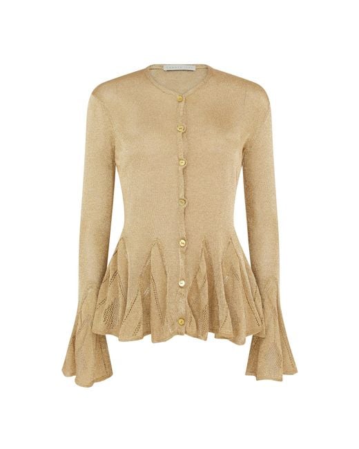 Conner Ives Natural Knit Godet Cardigan