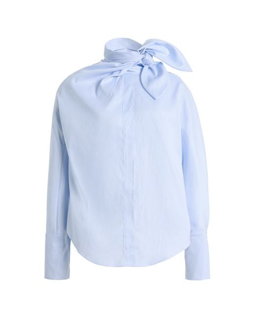 Harithand Blue Exclusive Bow Poplin Shirt