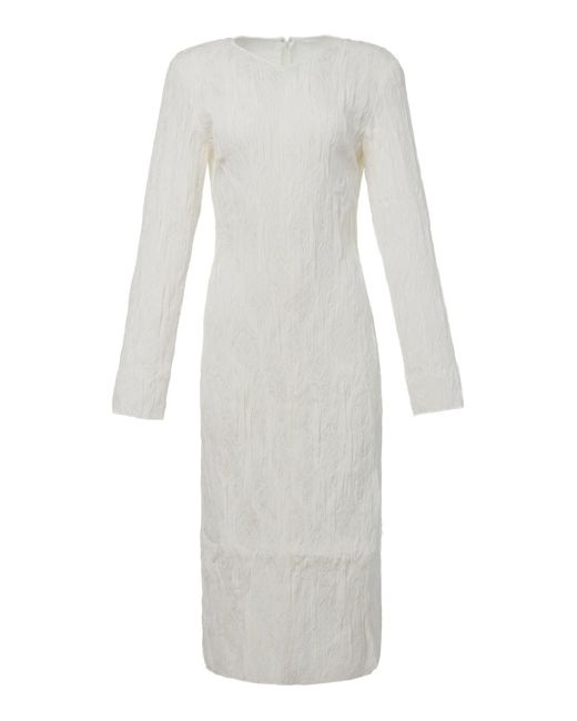 RÙADH White The Ethlynn Crepe Midi Dress