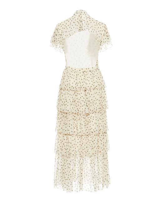 Label Isabella Silk Tiered Gown | Lyst