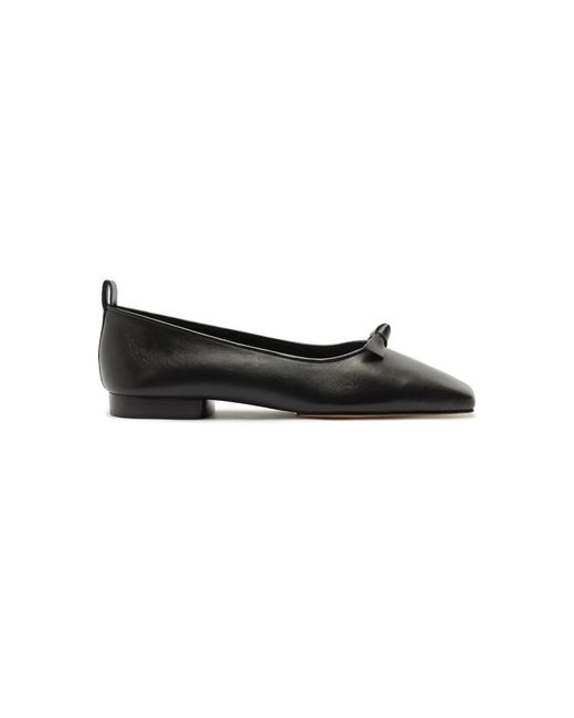 Alexandre Birman Black Slim Clarita Street Leather Flats