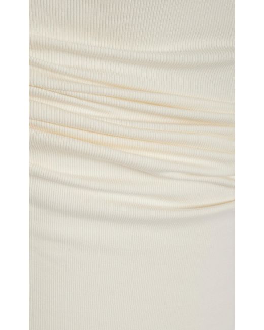 ÉTERNE White Iris Stretch Cotton-Modal Maxi Dress