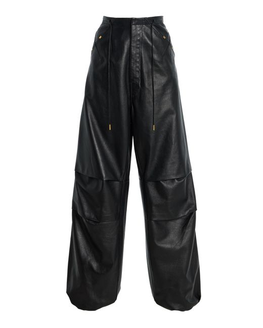 DARKPARK Black Daisy Plonge Leather Pants