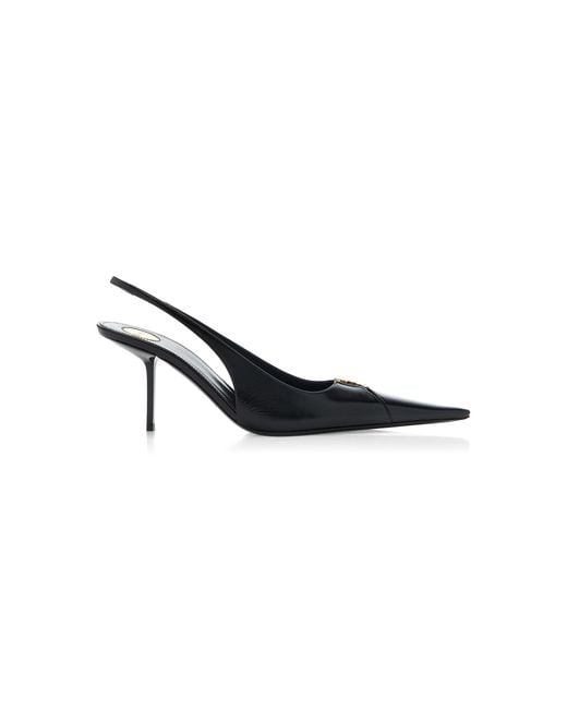 Saint Laurent Black Babylone Leather Pumps