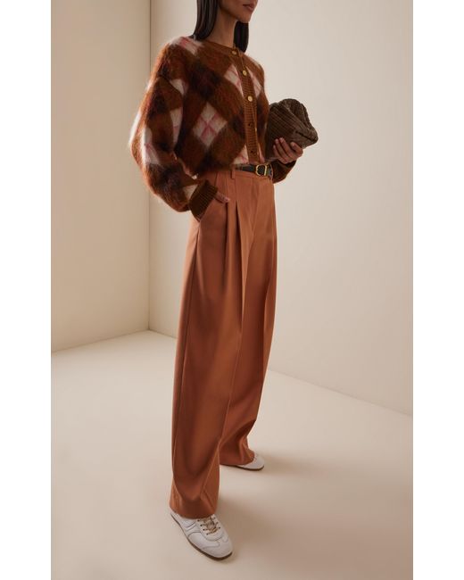 RÙADH Brown The Blane Checked Wool Cardigan