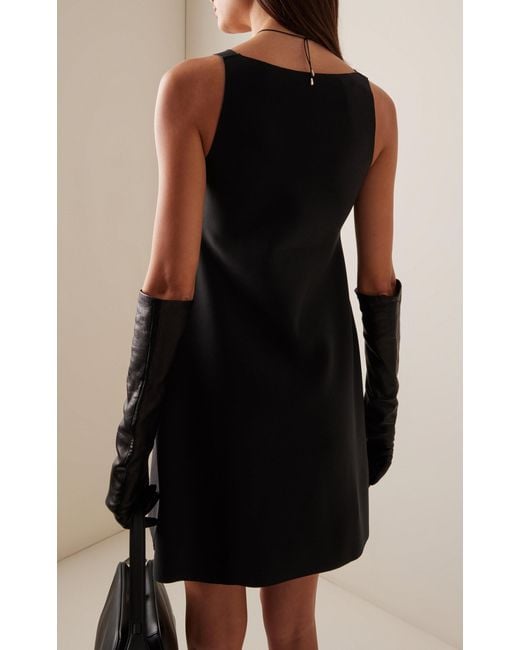 Birrot Black Exclusive Lay3 Bonded Crepe Mini Dress